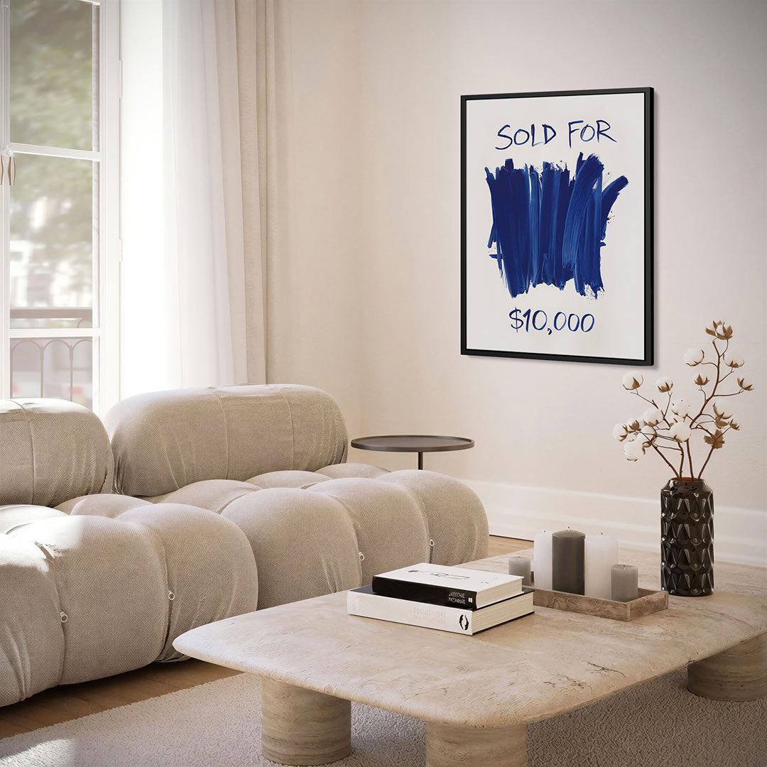 Blauwe streken Kunstwerk