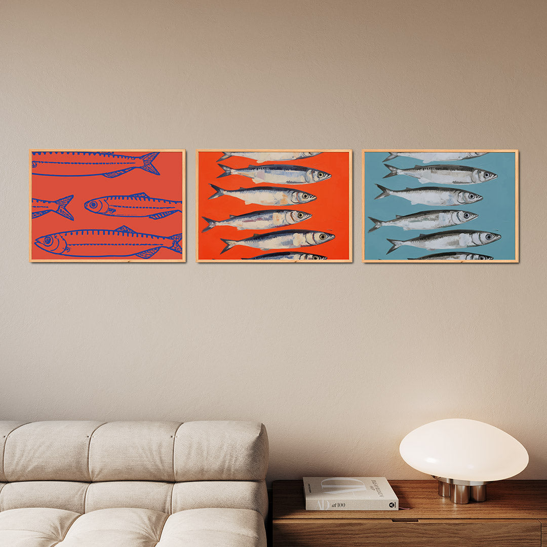 Visuele vissen Posterset