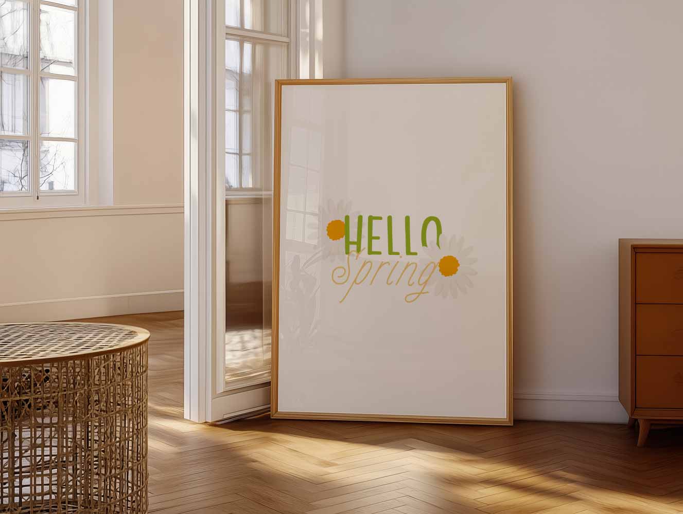 Hallo Lente Bloemenposter-WallArtistic