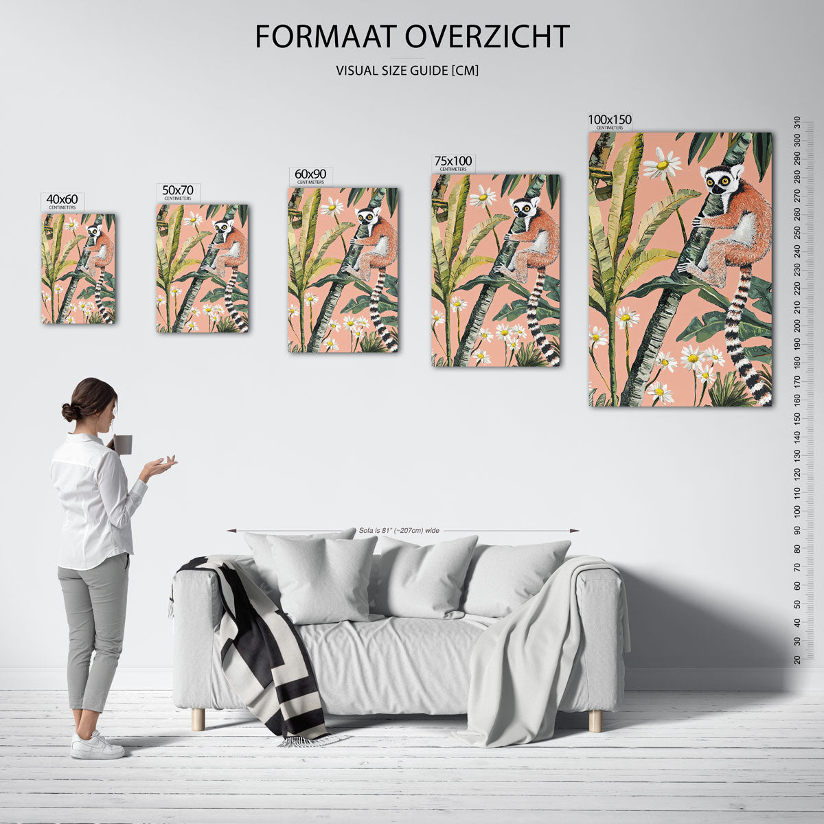 Dier in tropische natuur Kunstwerk