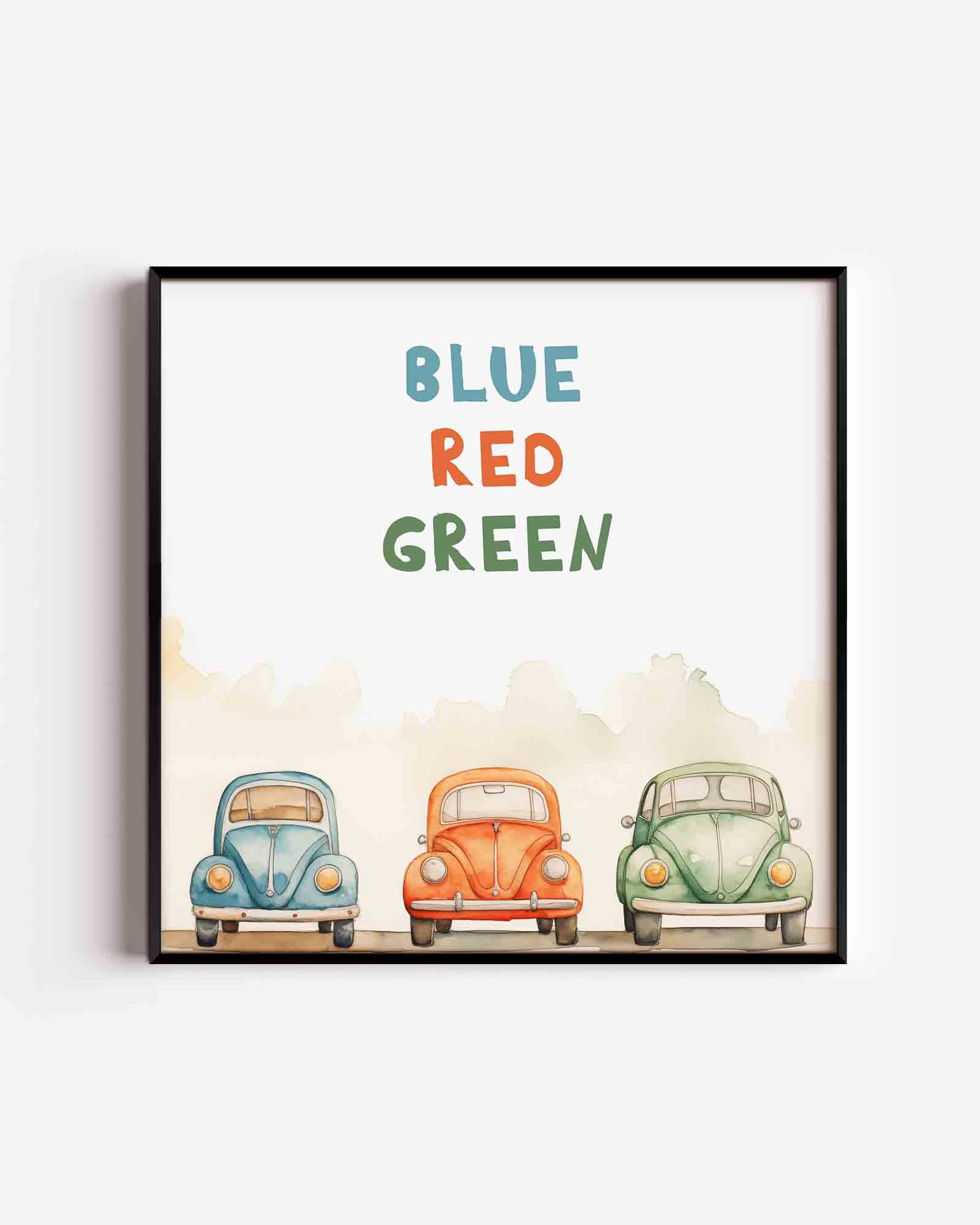 Gekleurde auto's Poster