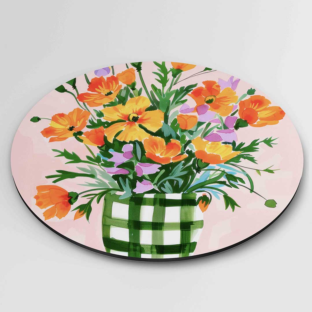 Bloemen in vaas Muurcirkel