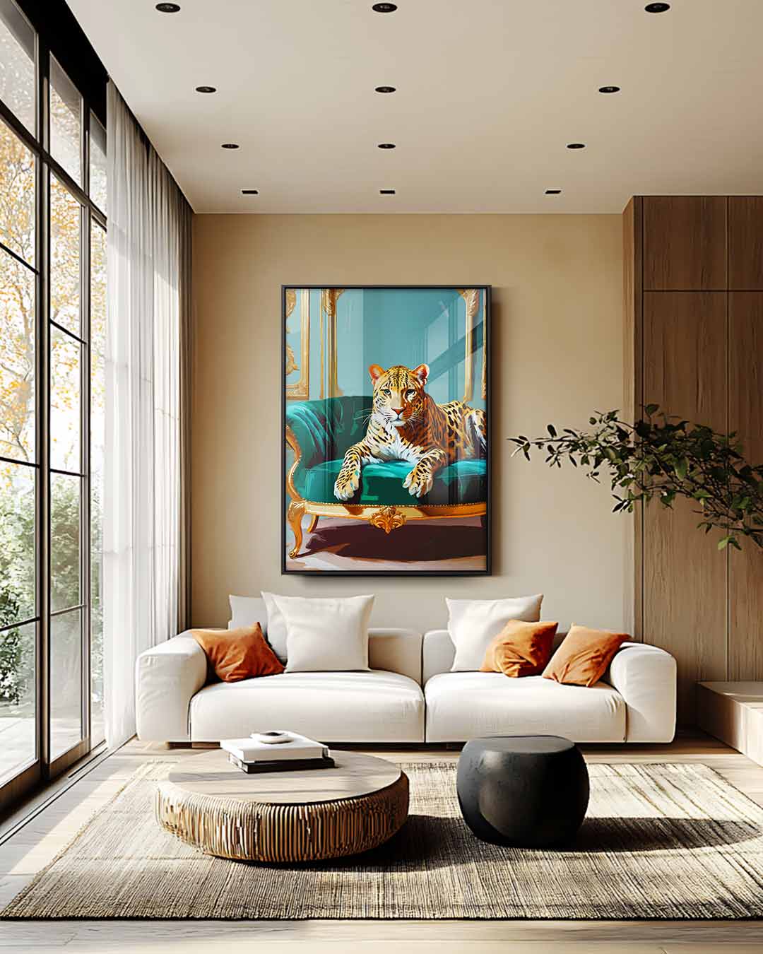 Luxueuze Luipaard Lounge Kunstwerk