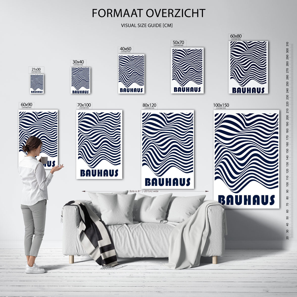 Golvend lijnenspel Poster