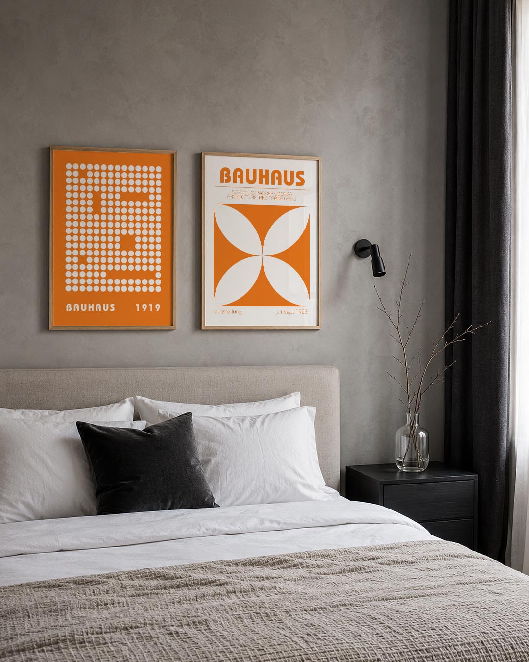 Cirkelpatroon en oranje Posterset
