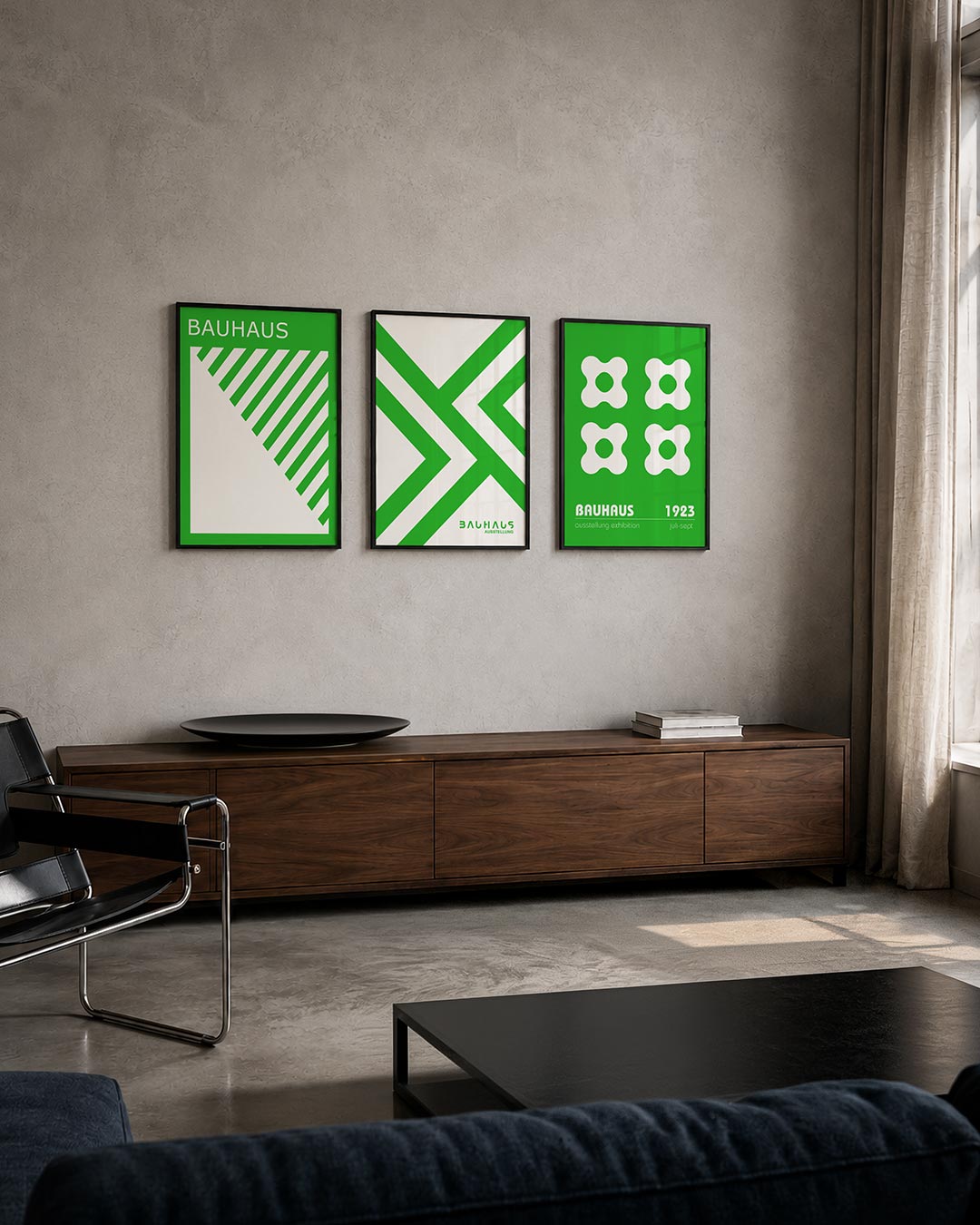Groene lijnendans Posterset