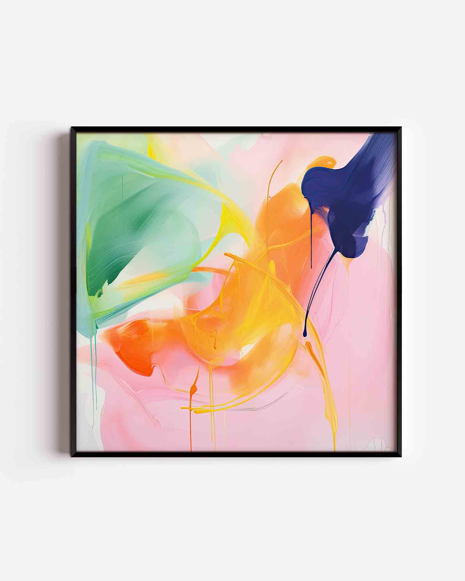Abstracte kleurenexplosie Poster