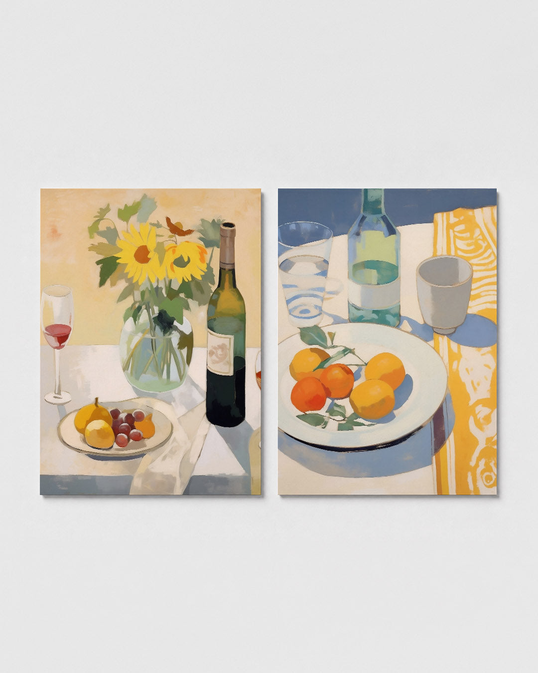 Zonnige tafelsetting Posterset
