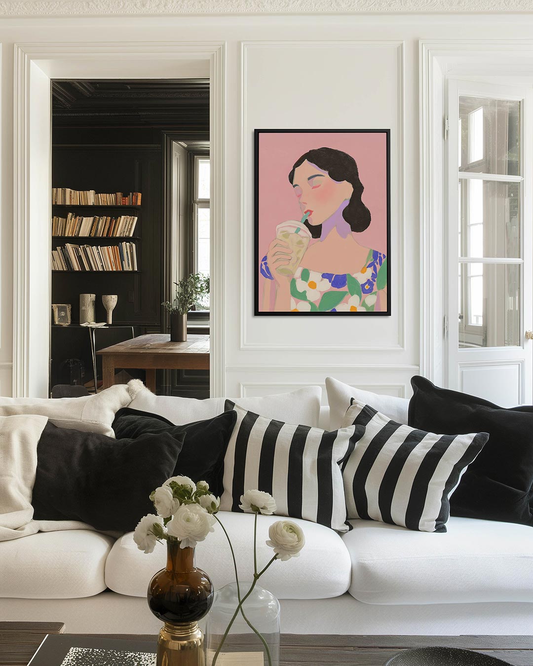 Dromerige vrouw Kunstwerk