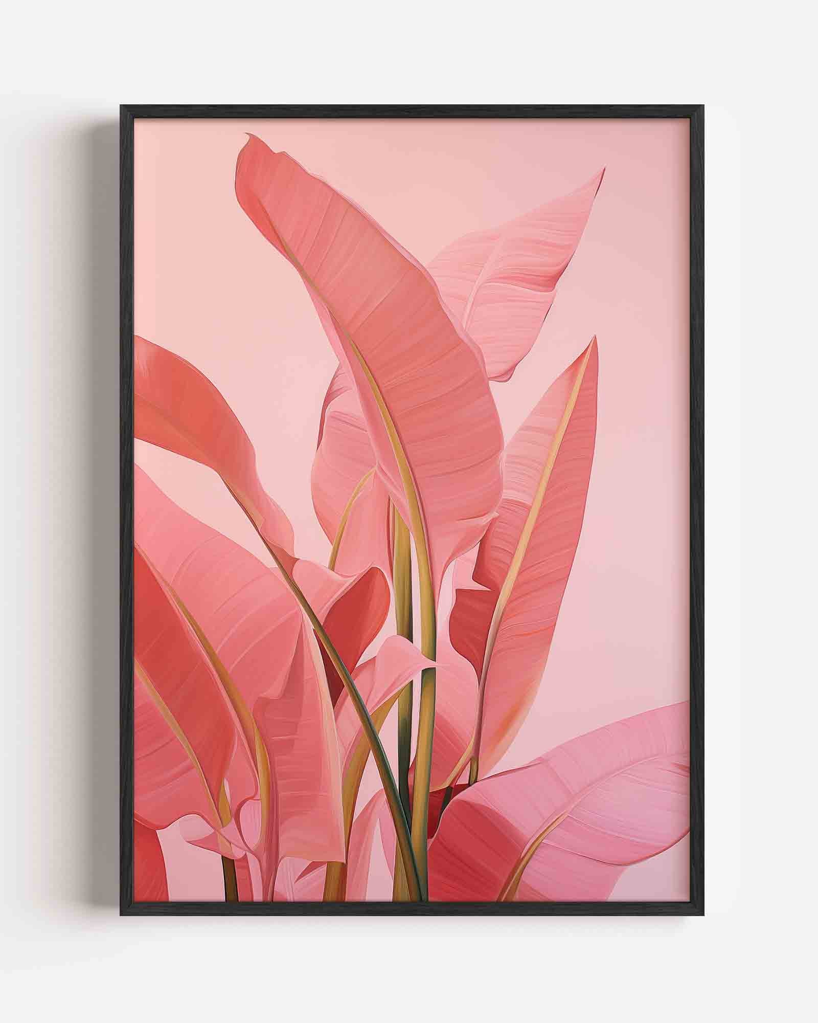 Roze bladeren Poster