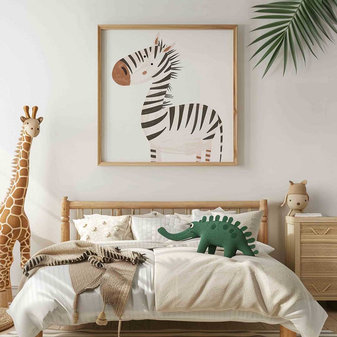 Zebra illustratie Poster