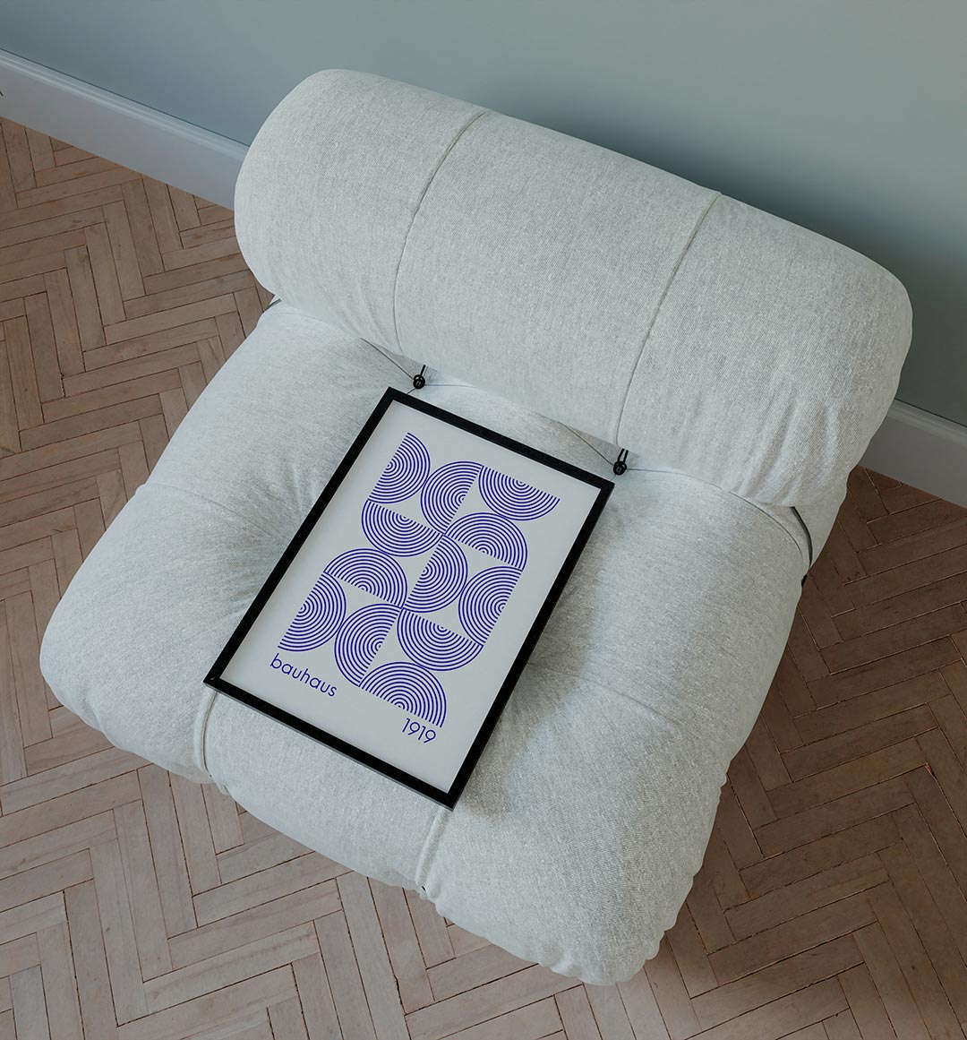 Cirkelritme blauw Poster