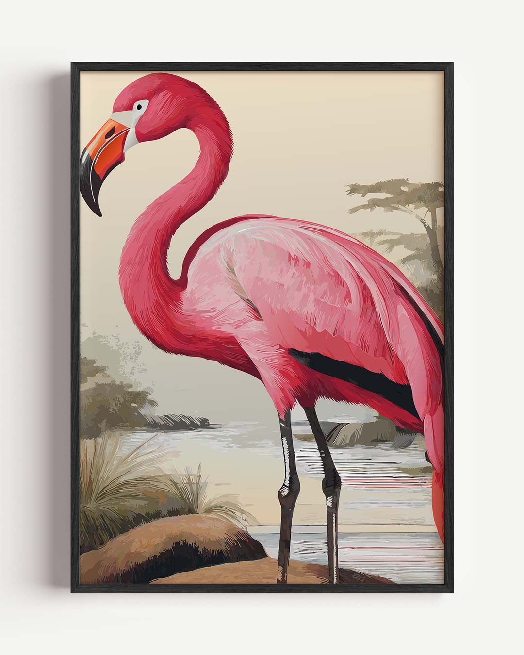 Elegante Flamingo Poster-WallArtistic