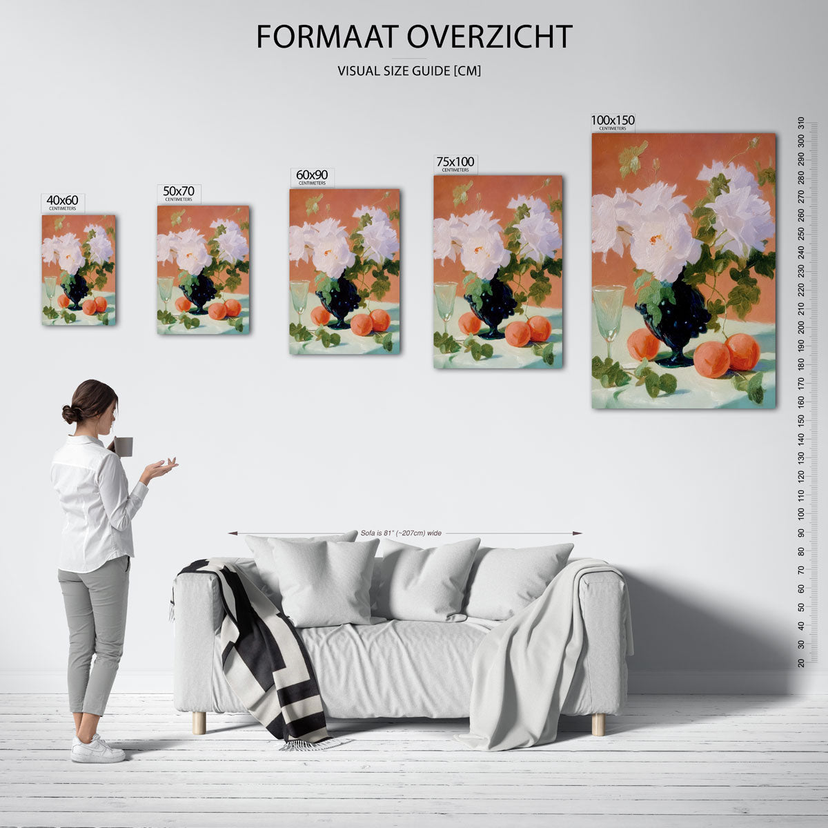 Bloemen en vruchten Kunstwerk