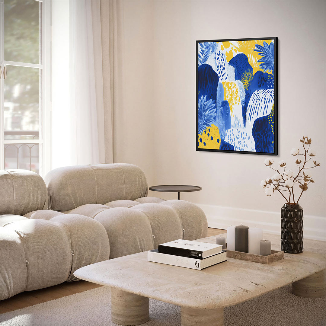 Dynamische kleurencompositie Kunstwerk