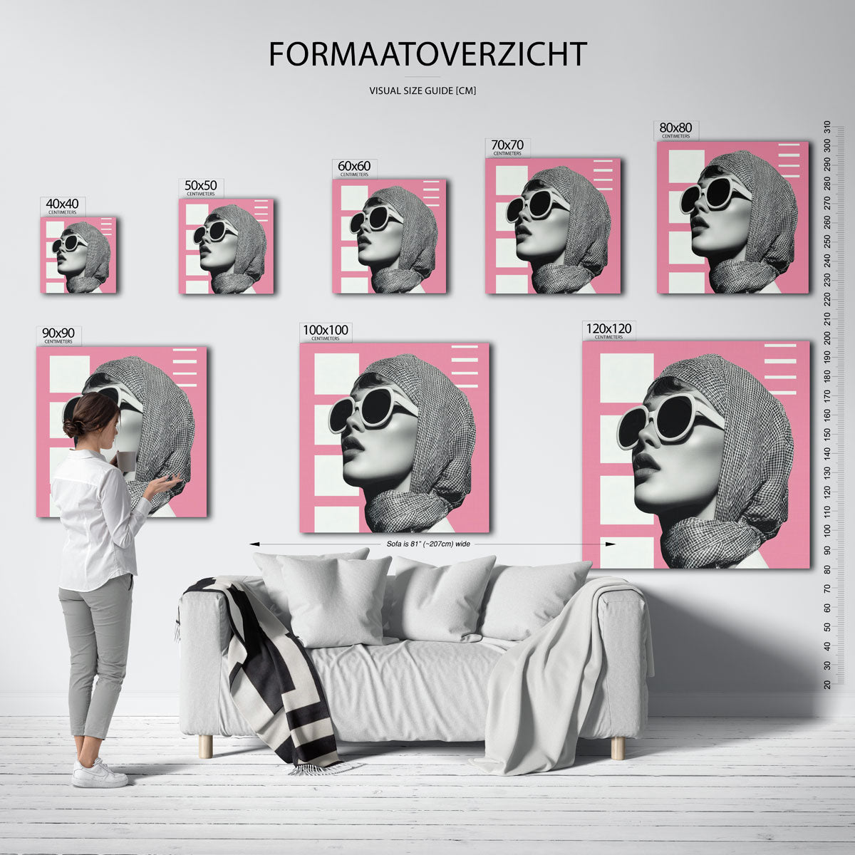Vrouw met zonnebril Poster