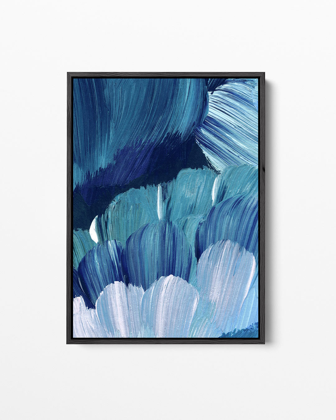 Dynamische blauwe beweging Kunstwerk