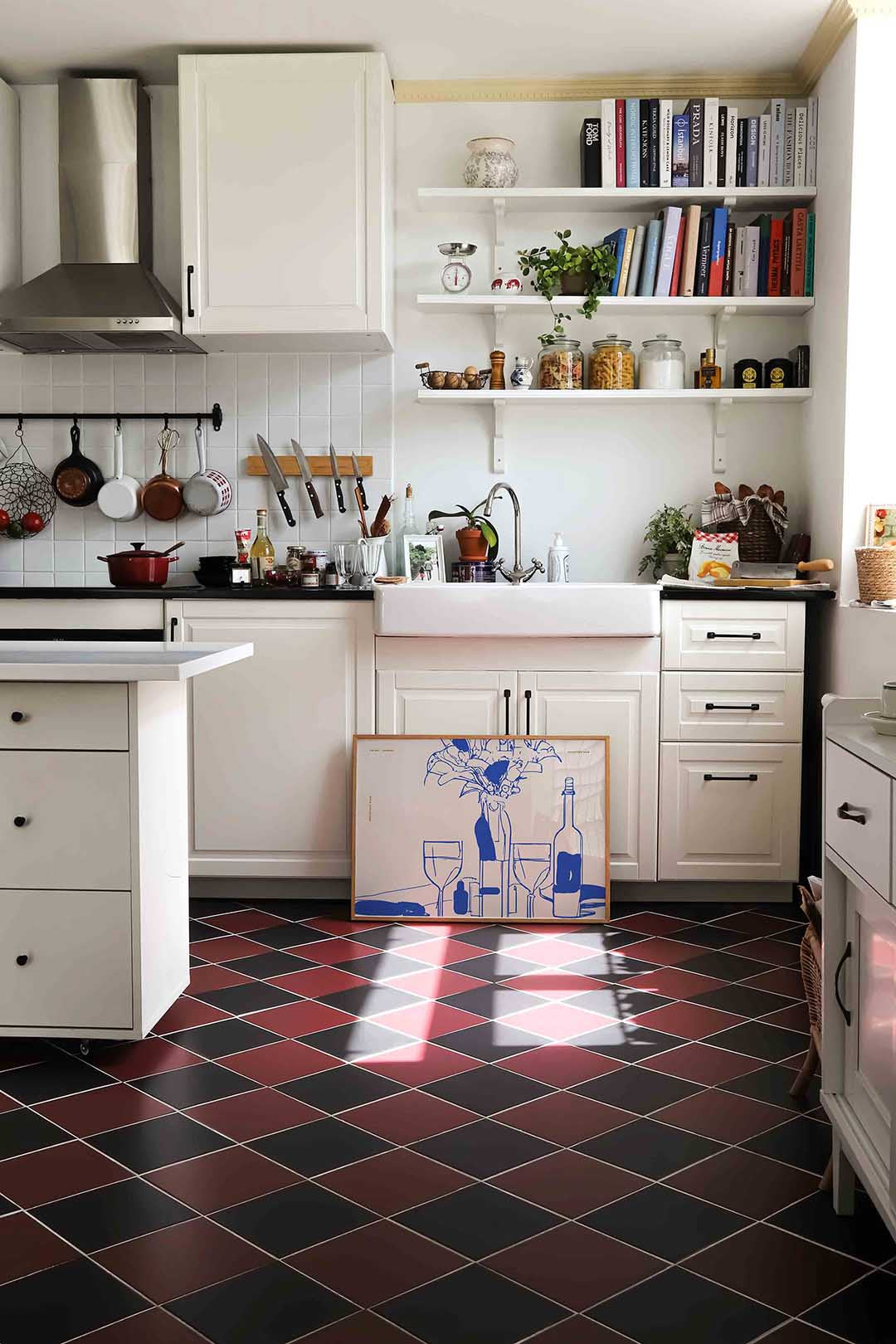 Ontbijttafel met flessen Poster