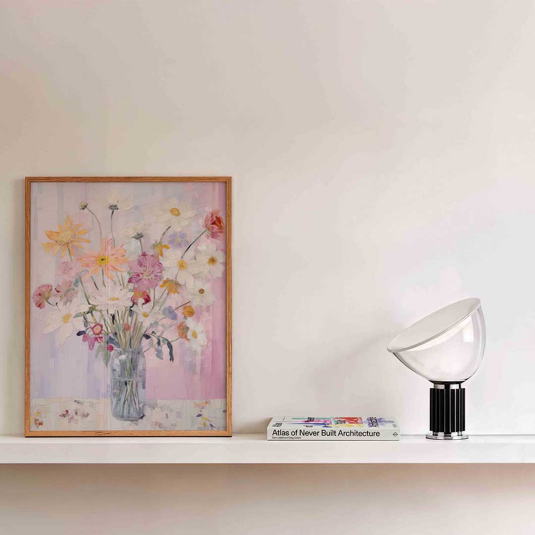 Bloemen in vaas Poster