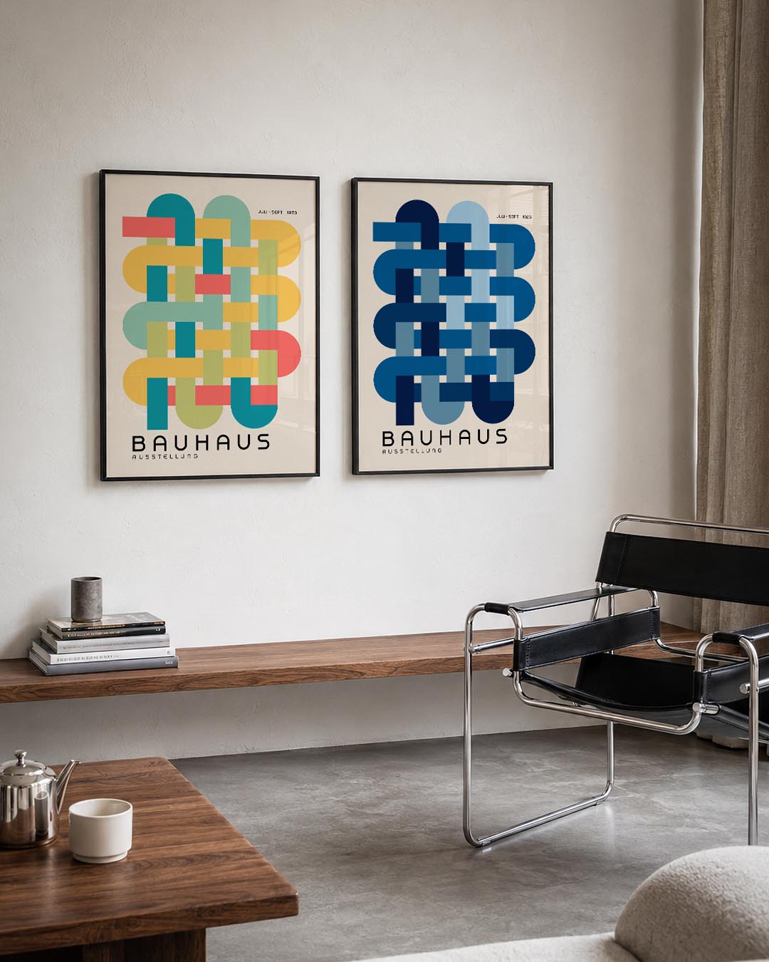 Vlechtwerk en kleur Posterset