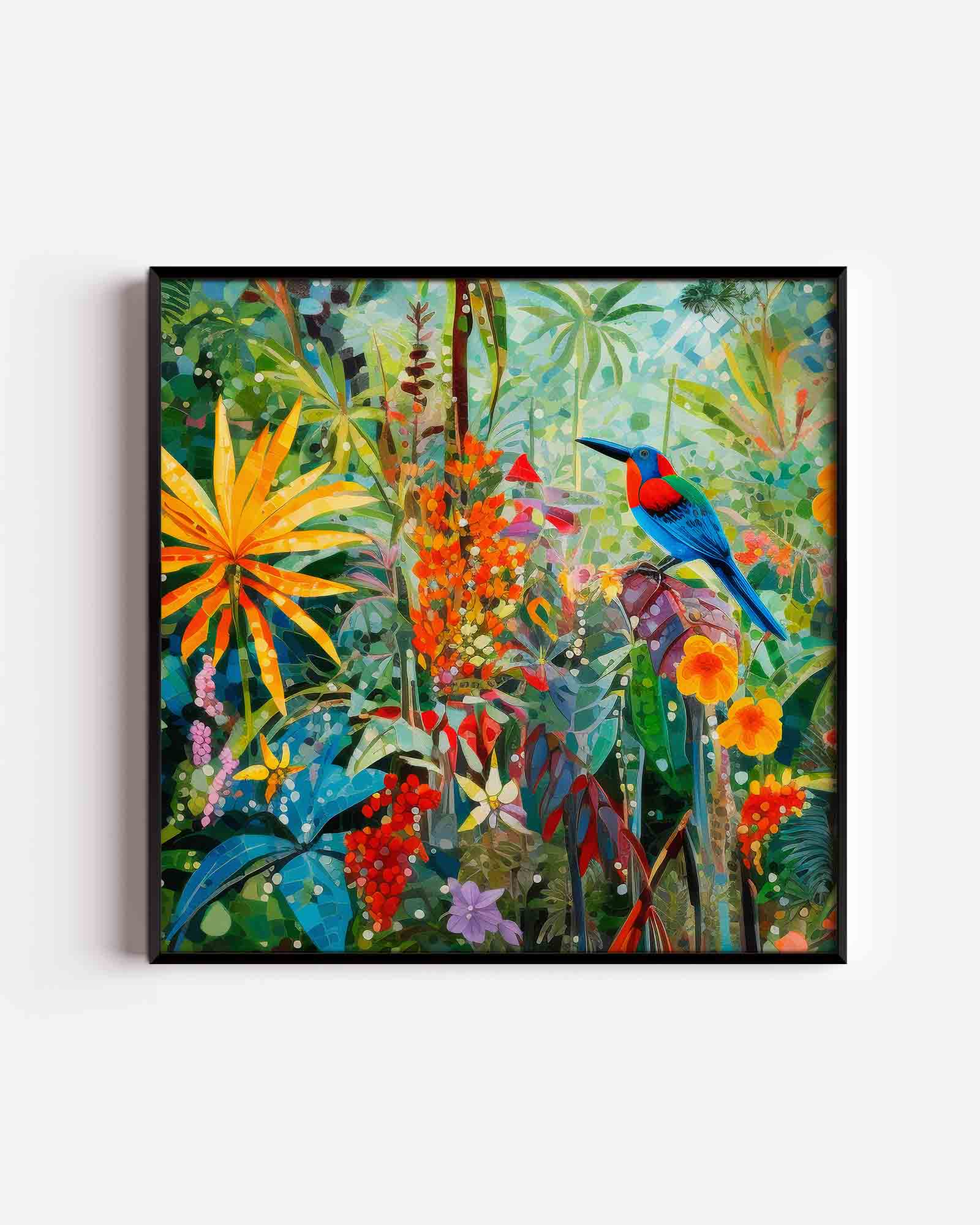 Vogel en bloemen Poster