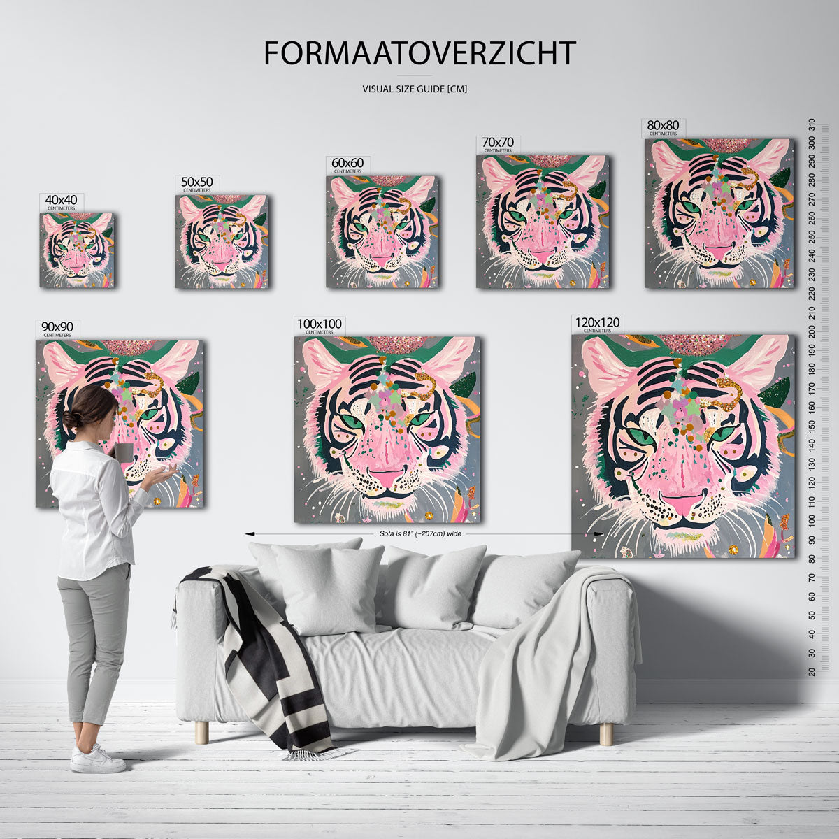 Roze tijger Poster