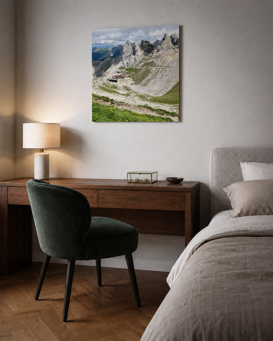 Berglandschap met rotsen Kunstwerk