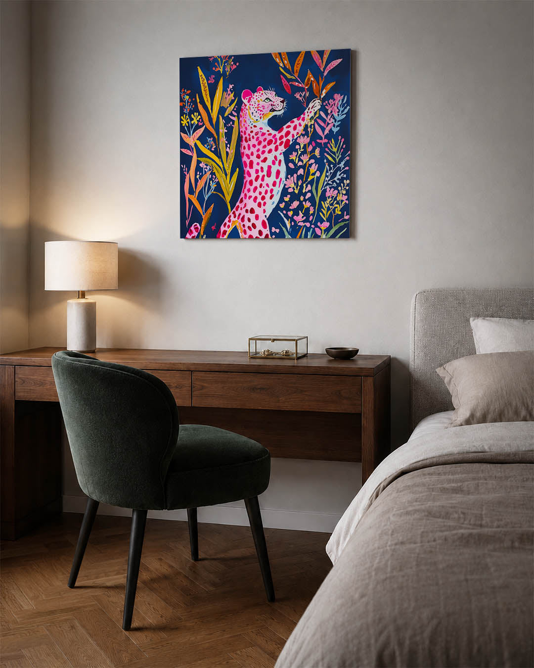 Kleurrijke dierenfantasie Kunstwerk