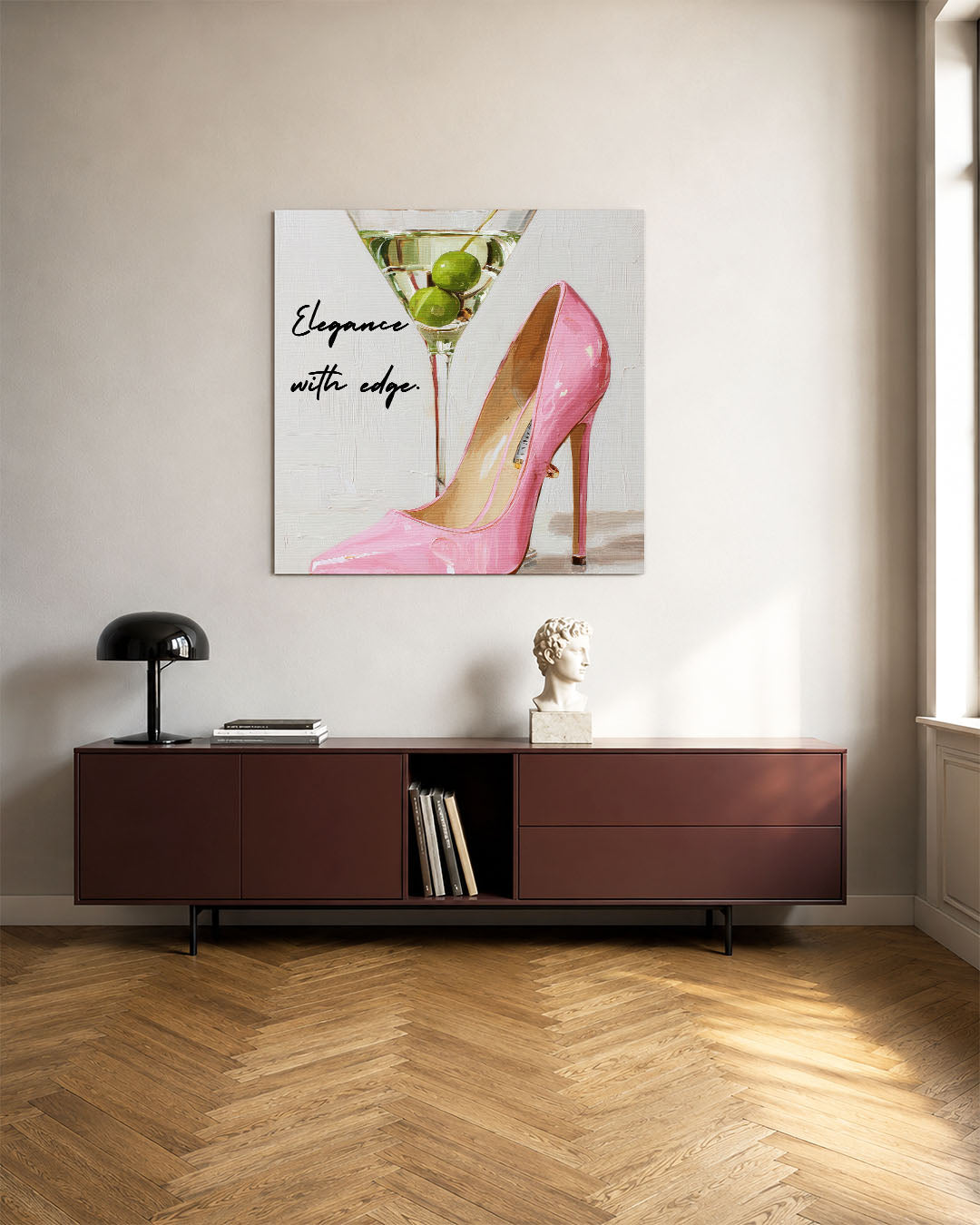 Stiletto en martini Kunstwerk