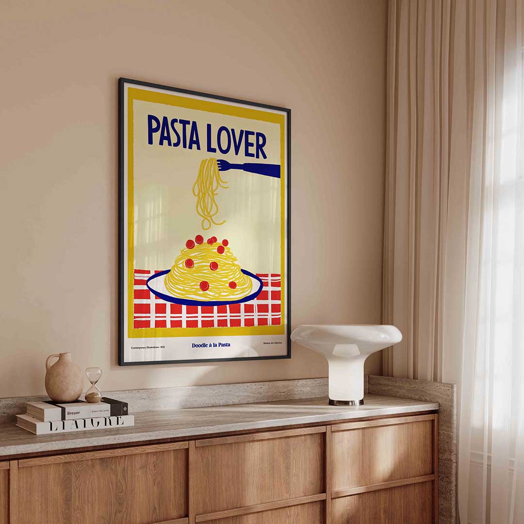 Pasta op vork Poster