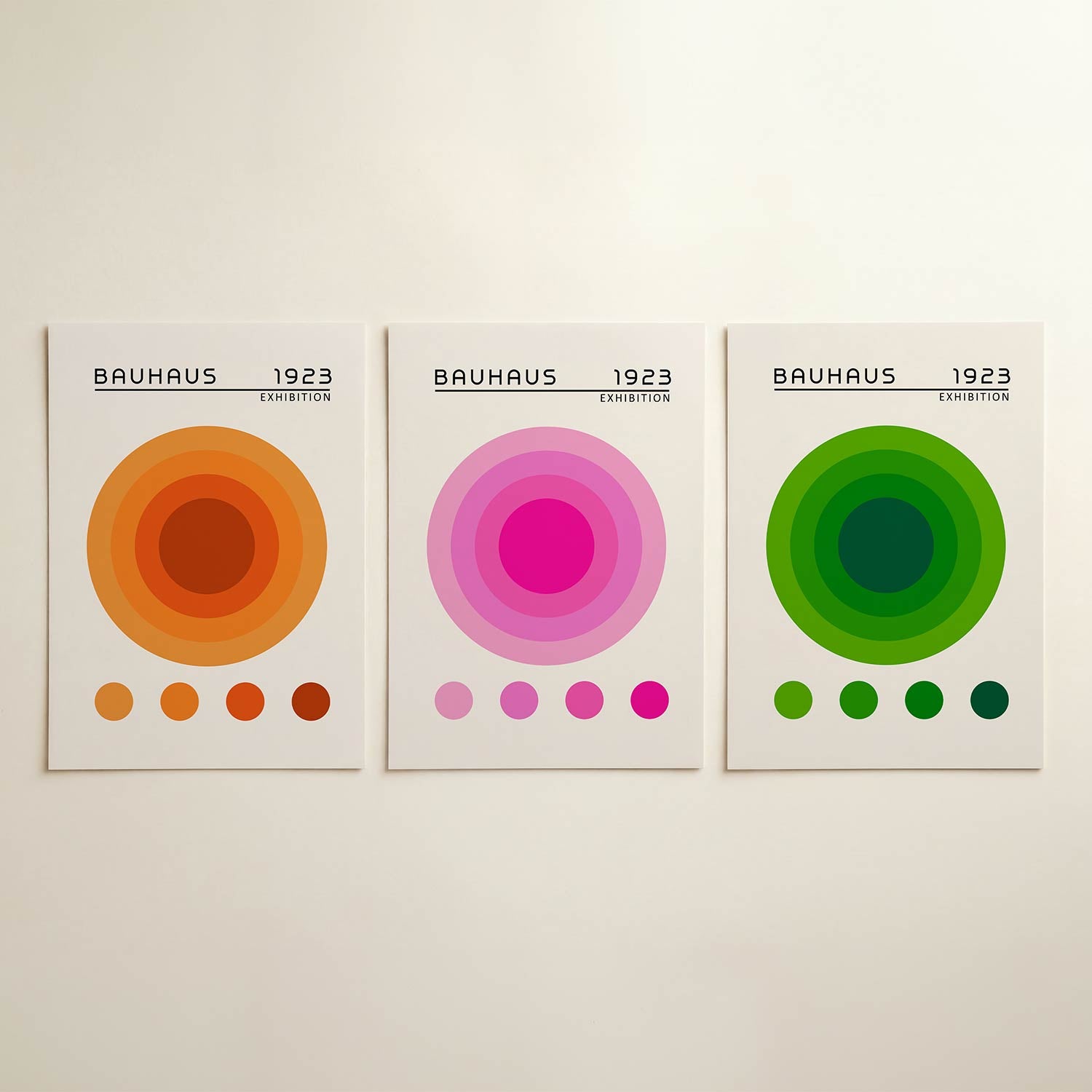 Cirkelritme oranje Posterset