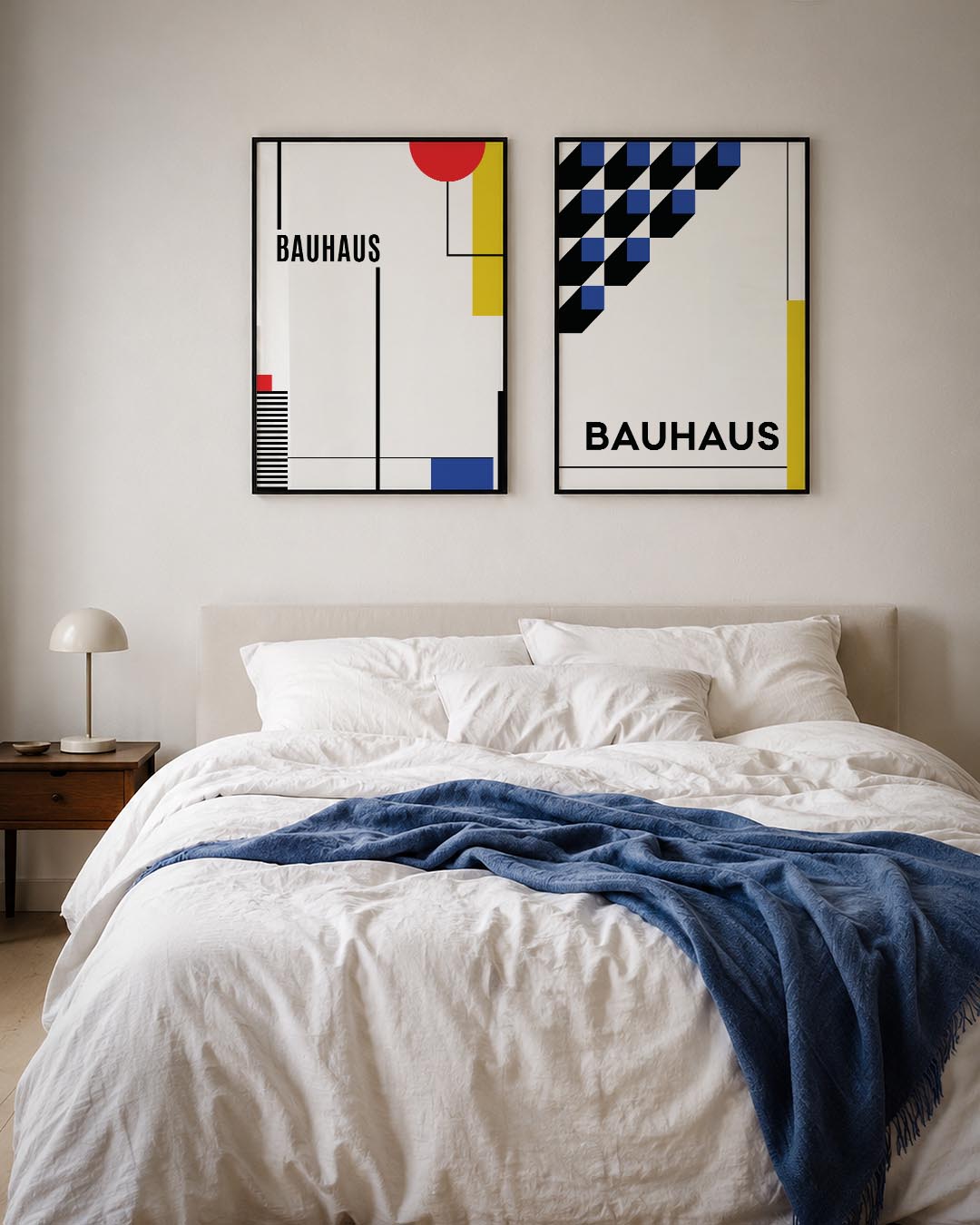 Kleurrijke lijnenspel Posterset
