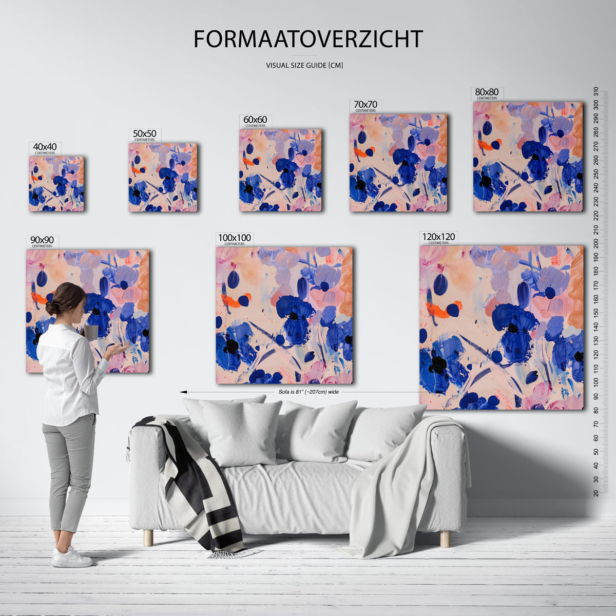 Abstracte bloemen Poster