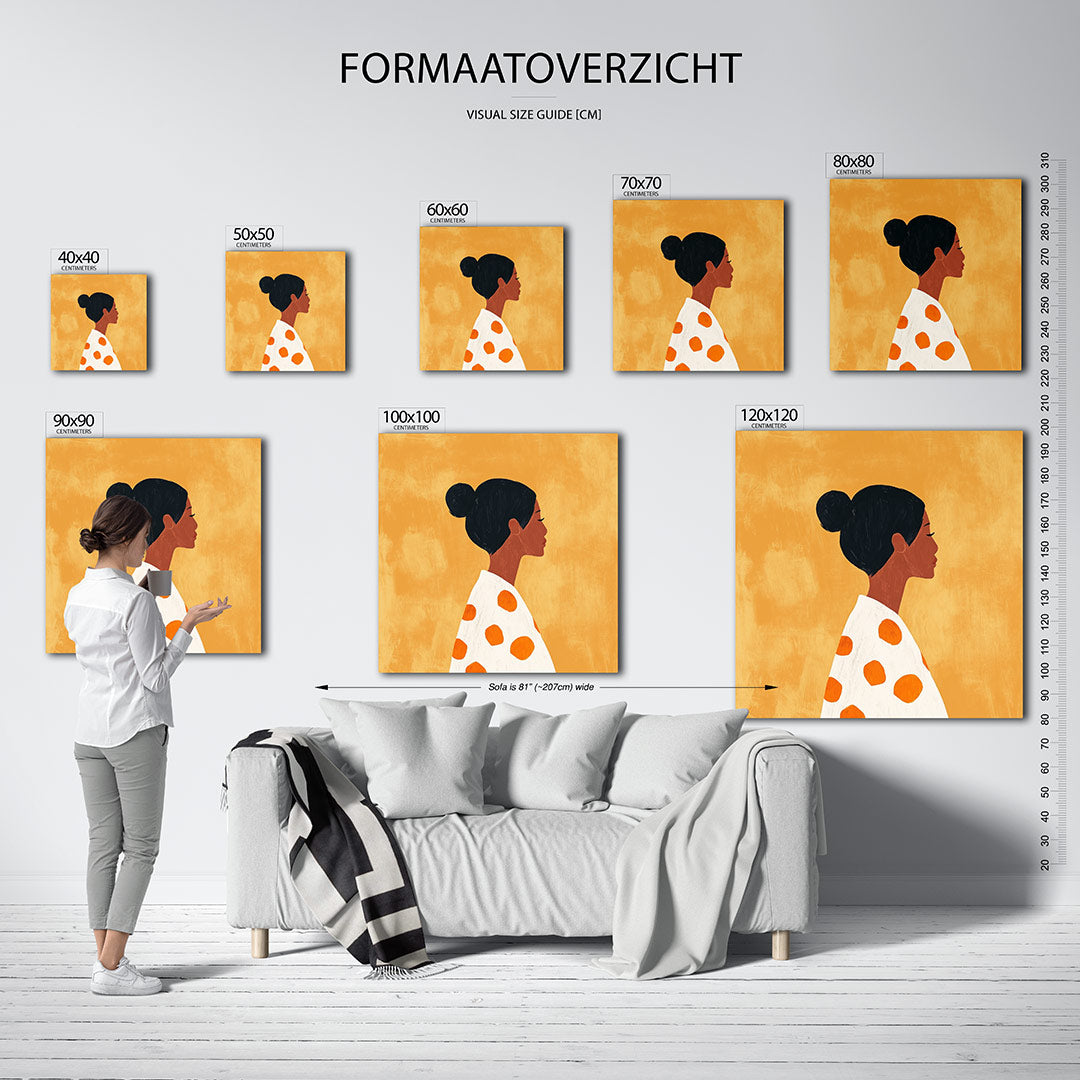 Vrouwelijk silhouet Kunstwerk