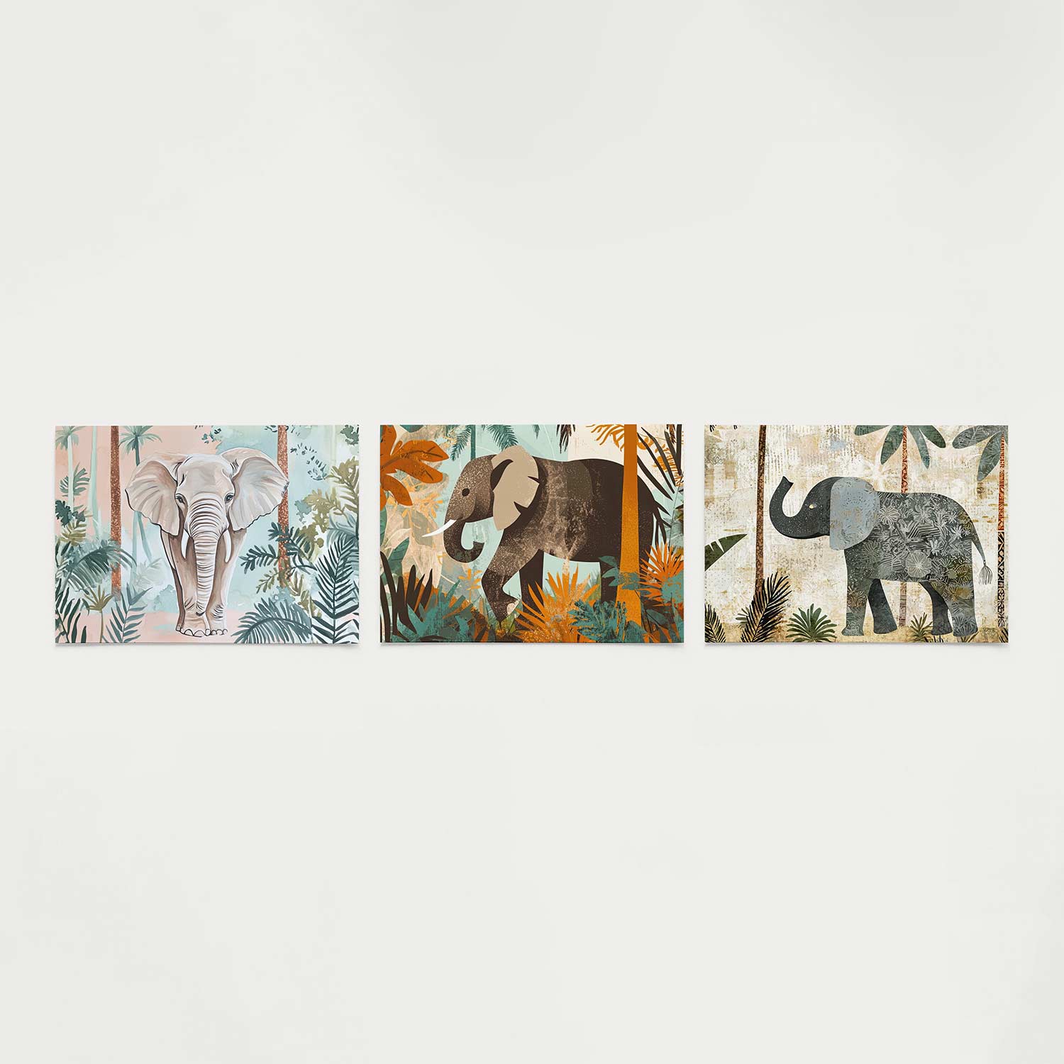 Jungle olifant Posterset