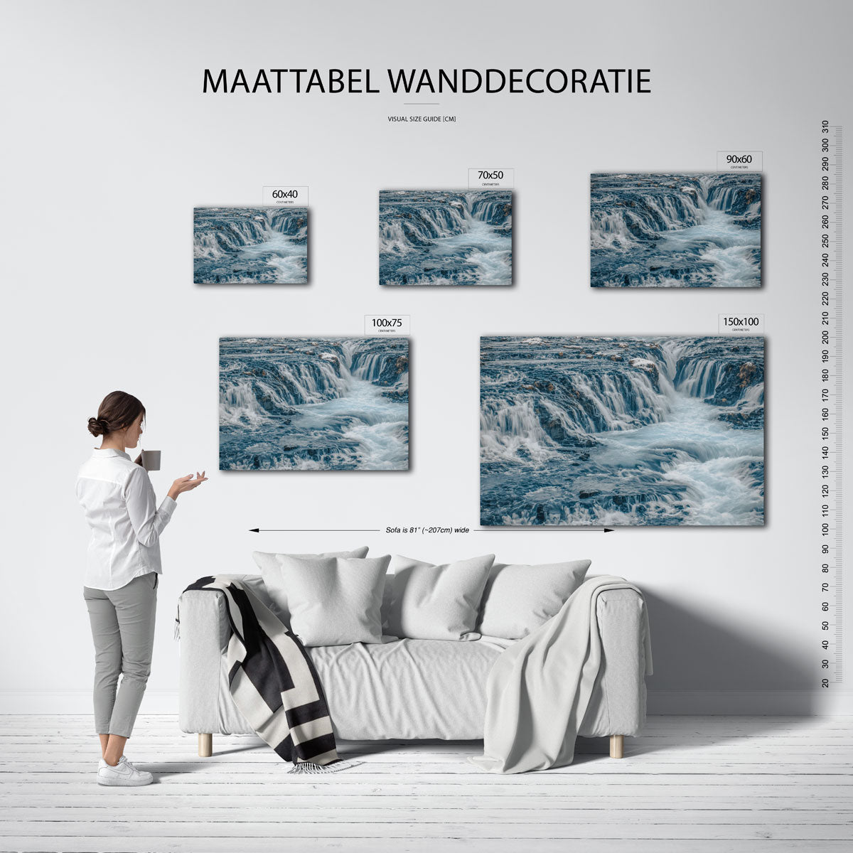 Dynamische waterval Kunstwerk