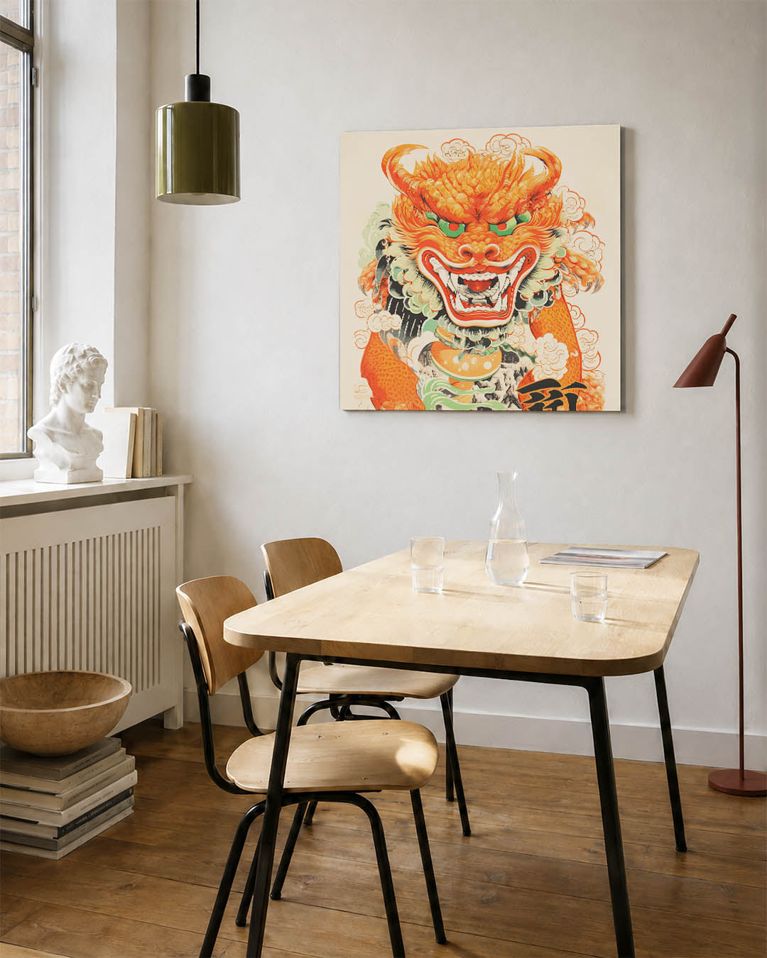 Dynamische draak illustratie Kunstwerk